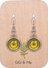 Mandala Drop Earrings in Vintage Silver - EDVS002