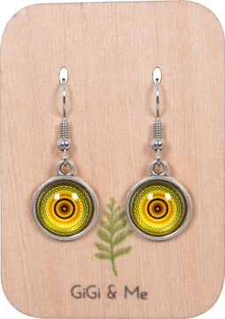 Mandala Drop Earrings in Vintage Silver - EDVS007