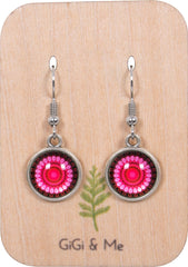 Mandala Drop Earrings in Vintage Silver - EDVS014