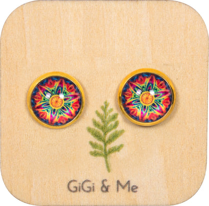 Bright & Beautiful Stud Earrings in Gold - ESG011