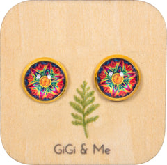 Bright & Beautiful Stud Earrings in Gold - ESG011