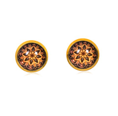 Mandala Stud Earrings in Gold - ESG013