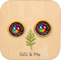 Bright & Beautiful Stud Earrings in Gold - ESG019