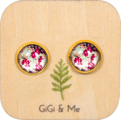 Spring Time Blossoms Stud Earrings in Gold - ESG026