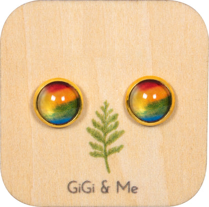 Ombre Stud Earrings in Gold - ESG070