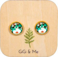 Spring Time Blossoms Stud Earrings in Gold - ESG072