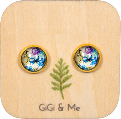 Spring Time Blossoms Stud Earrings in Gold - ESG073