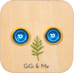 Mandala Stud Earrings in Gold - ESG077