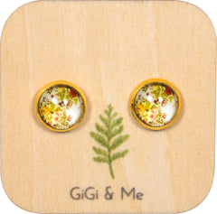 Spring Time Blossoms Stud Earrings in Gold - ESG087