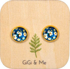 Spring Time Blossoms Stud Earrings in Gold - ESG093