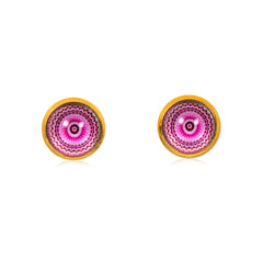 Mandala Stud Earrings in Gold - ESG110