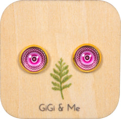 Mandala Stud Earrings in Gold - ESG110