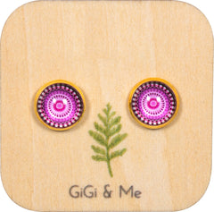 Mandala Stud Earrings in Gold - ESG115