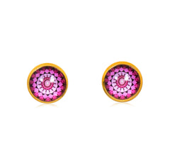 Mandala Stud Earrings in Gold - ESG116