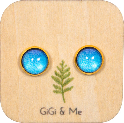 Ombre Stud Earrings in Gold - ESG117