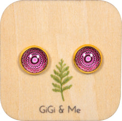 Mandala Stud Earrings in Gold - ESG123