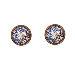 Spring Time Blossoms Stud Earrings in Red Copper - ESRC029