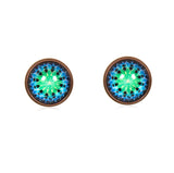 Mandala Stud Earrings in Red Copper - ESRC036