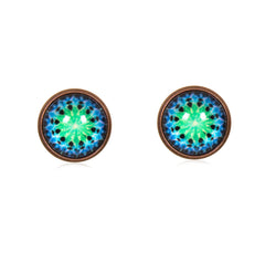 Mandala Stud Earrings in Red Copper - ESRC036