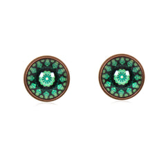 Mandala Stud Earrings in Red Copper - ESRC037