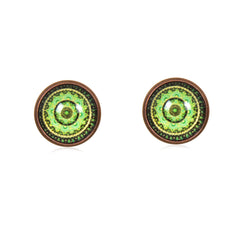 Mandala Stud Earrings in Red Copper - ESRC043