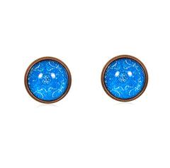 Mandala Stud Earrings in Red Copper - ESRC050