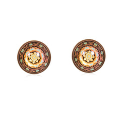 Mandala Stud Earrings in Red Copper - ESRC051