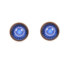 Mandala Stud Earrings in Red Copper - ESRC054