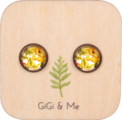 Spring Time Blossoms Stud Earrings in Red Copper - ESRC056