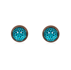 Mandala Stud Earrings in Red Copper - ESRC066