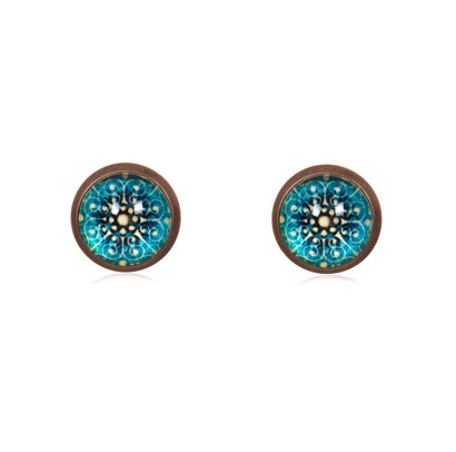 Feeling Festive Stud Earrings in Red Copper - ESRC068