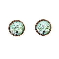 Spring Time Blossoms Stud Earrings in Red Copper - ESRC069