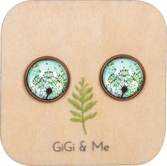 Spring Time Blossoms Stud Earrings in Red Copper - ESRC069