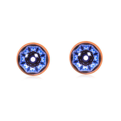 Mandala Stud Earrings in Rose Gold - ESRG012
