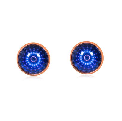 Mandala Stud Earrings in Rose Gold - ESRG013