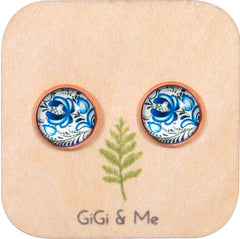 Fleur Stud Earrings in Rose Gold - ESRG022