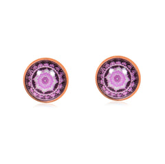 Mandala Stud Earrings in Rose Gold - ESRG028