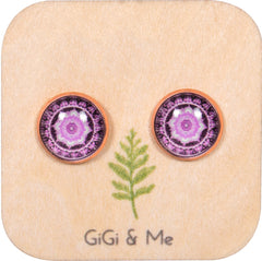 Mandala Stud Earrings in Rose Gold - ESRG028