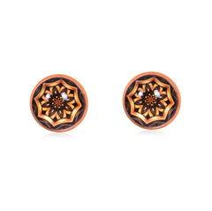 Mandala Stud Earrings in Rose Gold - ESRG029