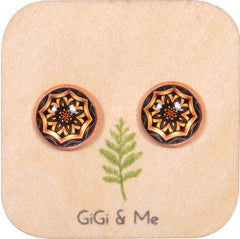 Mandala Stud Earrings in Rose Gold - ESRG029