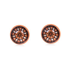 Mandala Stud Earrings in Rose Gold - ESRG030