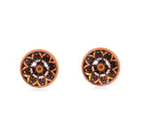 Mandala Stud Earrings in Rose Gold - ESRG031