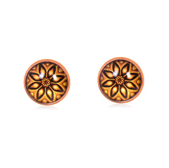 Mandala Stud Earrings in Rose Gold - ESRG032