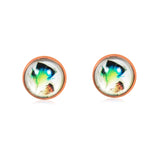Birds of a Feather Stud Earrings in Rose Gold - ESRG035