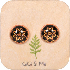 Mandala Stud Earrings in Rose Gold - ESRG036