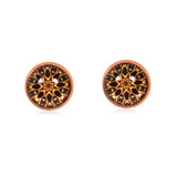 Mandala Stud Earrings in Rose Gold - ESRG038