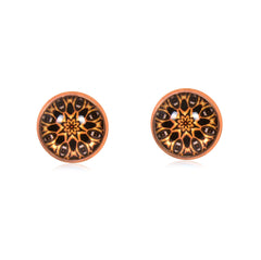 Mandala Stud Earrings in Rose Gold - ESRG038