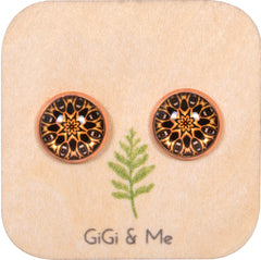 Mandala Stud Earrings in Rose Gold - ESRG038