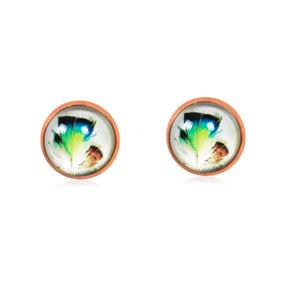 Birds of a Feather Stud Earrings in Rose Gold - ESRG039