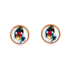 Birds of a Feather Stud Earrings in Rose Gold - ESRG041